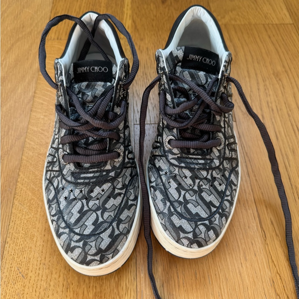 Jimmy Choo Black and Gray Sneakers